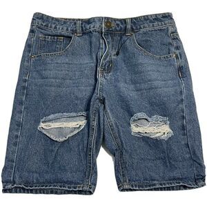 boohoo man Men’s sz 30r denim jean Bermuda shorts